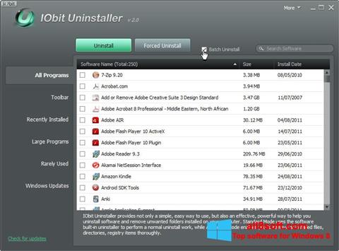 截圖 IObit Uninstaller Windows 8