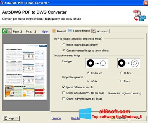 截圖 PDF to DWG Converter Windows 8