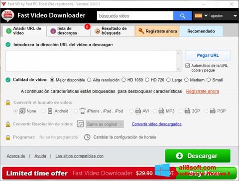 截圖 Fast Video Downloader Windows 8