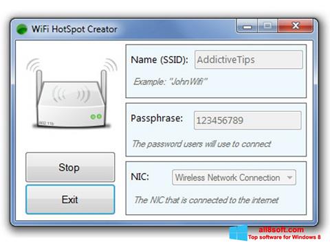 截圖 Wi-Fi HotSpot Creator Windows 8