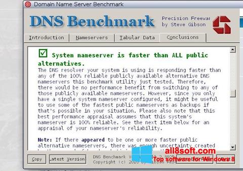 截圖 DNS Benchmark Windows 8