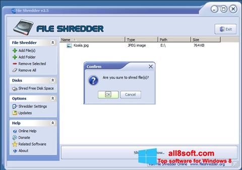 截圖 File Shredder Windows 8