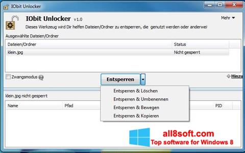 截圖 IObit Unlocker Windows 8