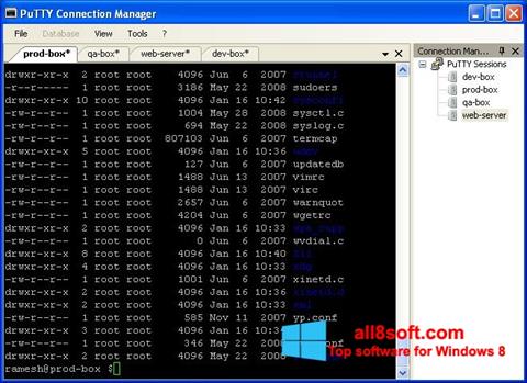 截圖 PuTTY Connection Manager Windows 8