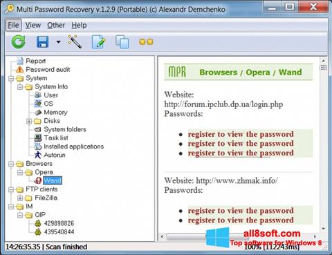 截圖 Multi Password Recovery Windows 8