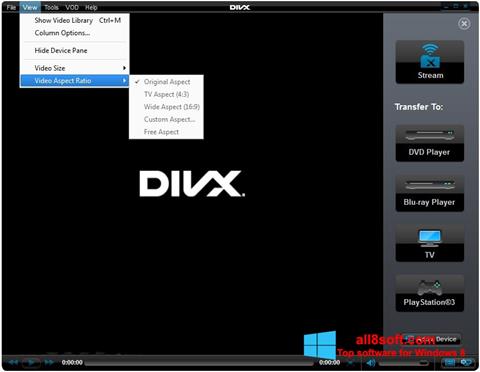 截圖 DivX Player Windows 8