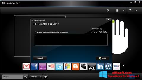 截圖 HP SimplePass Windows 8