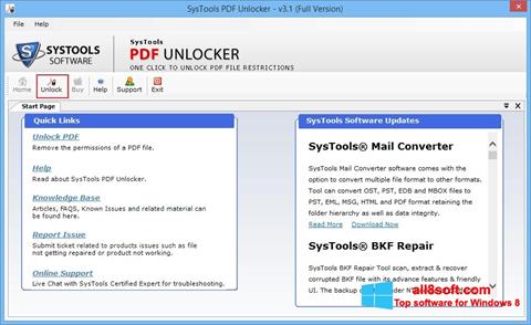 截圖 PDF Unlocker Windows 8