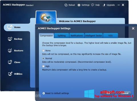 截圖 AOMEI Backupper Windows 8