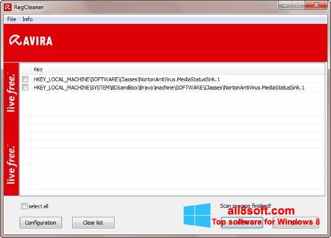 截圖 Avira Registry Cleaner Windows 8