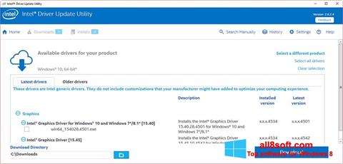 截圖 Intel Driver Update Utility Windows 8