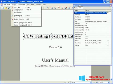 截圖 Foxit PDF Editor Windows 8